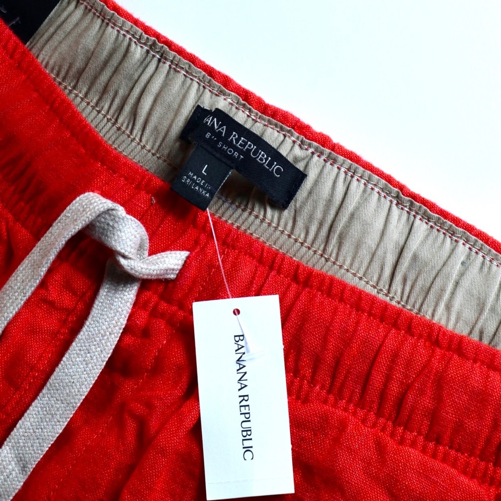 Banana Republic 8” Linen Easy Short Coral Sunset